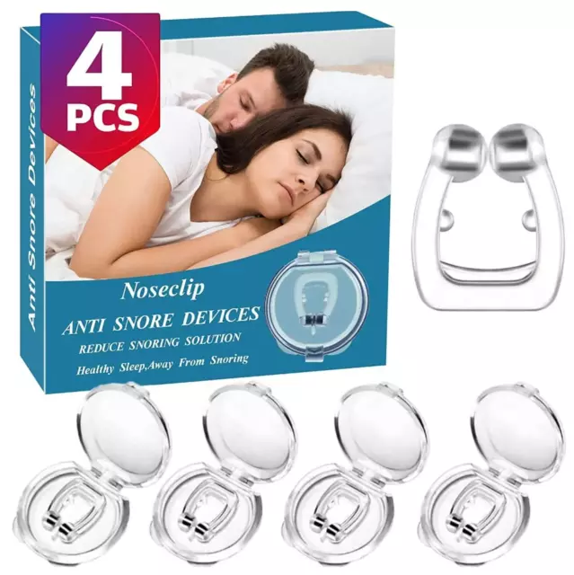 Silicone Anti Snore Nasal Dilators Stop Snoring Nose Clip Sleep Apnea Aid Device