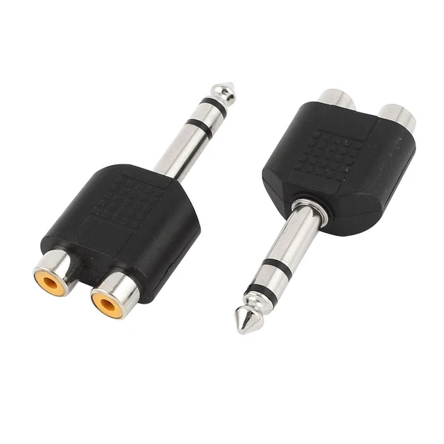 2 X PRO 20cm RCA PHONO Y SPLITTER CABLE 1 Hembra A 2 X Macho Coche Amplificador Sub Plomo