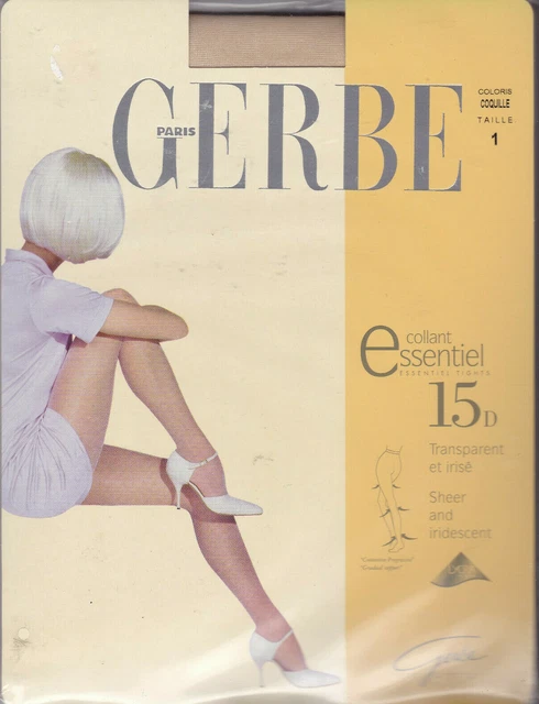 Bas Voile Gerbe 15 Deniers - Taille 1, Couleur Gazelle - Fabriqué En France