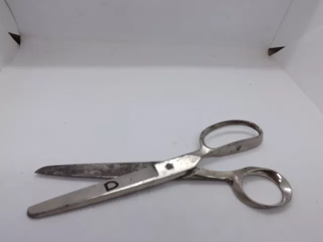 Vintage USA Forged Steel Chrome Serrated Scissors w/Horns, Teeth &  Screwdrivers