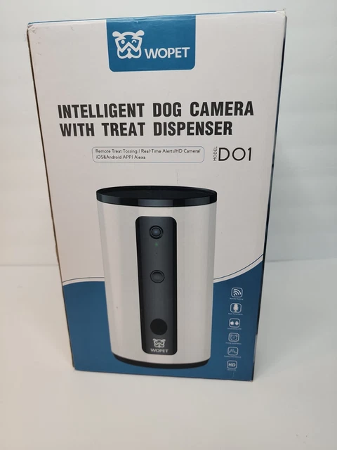 Cámara inteligente para perro Wopet con dispensador de golosinas modelo D01