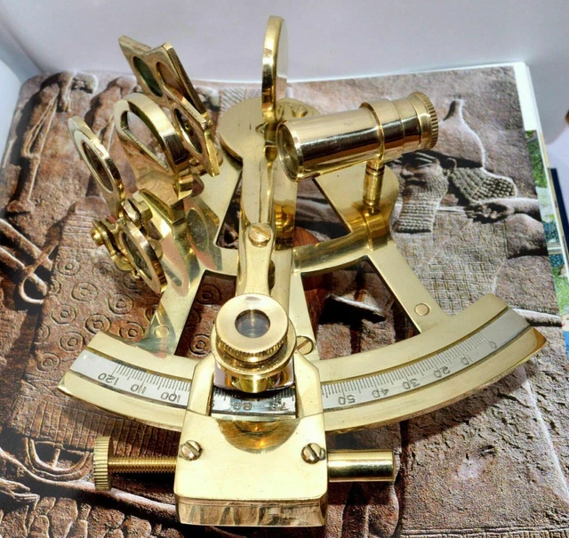 Nautical Antique Sextant Astrolabe Solid Brass Marine Sextant Nautical Gift