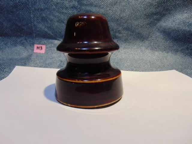 Vintage PINCO Brown Ceramic Insulator Telephone Electric
