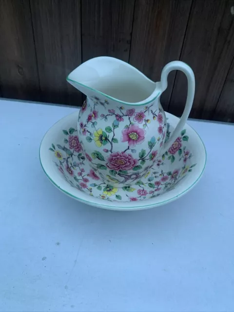 Beautiful Decorative James Kent, Old Foley, Chinese Rose Bowl & Pitcher