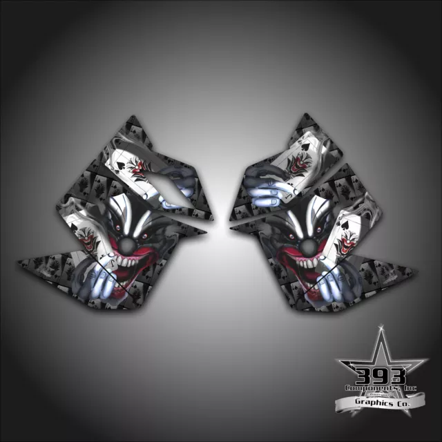 Ski Doo Rev Xp Snowmobile Sled Graphics Decal Side Panel Evil Joker Black