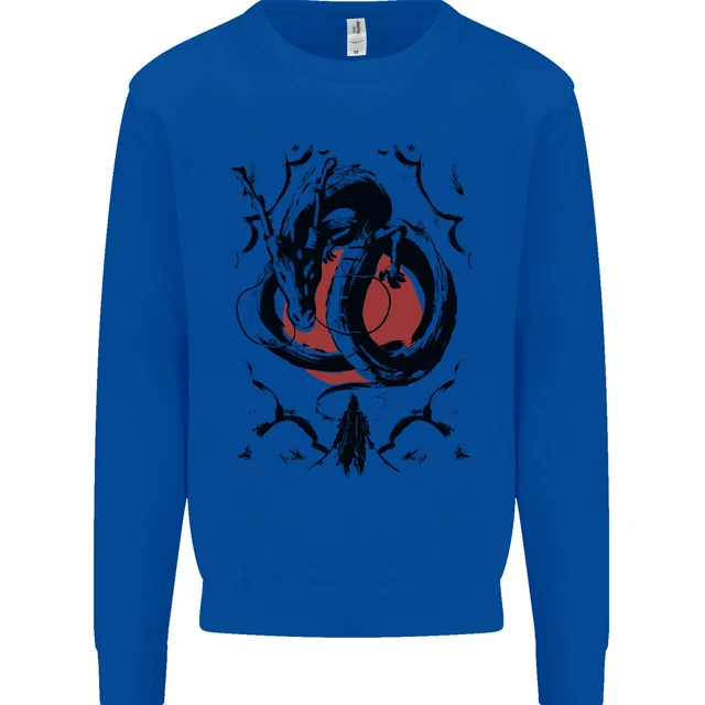 Felpa maglione Samurai Warrior Dragon & Sun Fantasy MMA 8