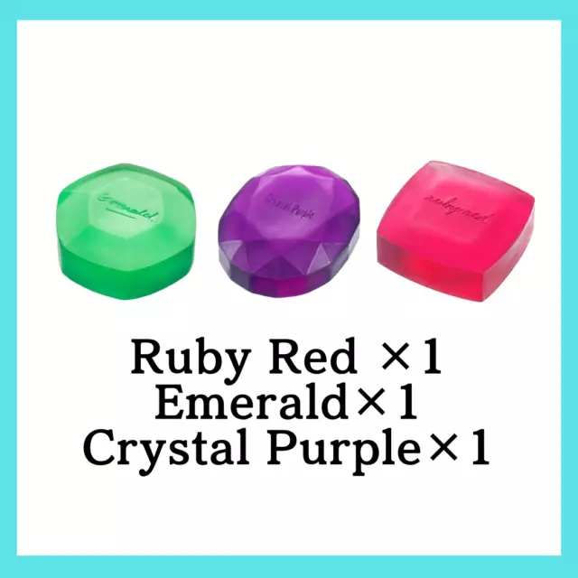 Shiseido HONEY CAKE Facial Wash Soap Set Emerald,Crystal Purple,Ruby Red Japan