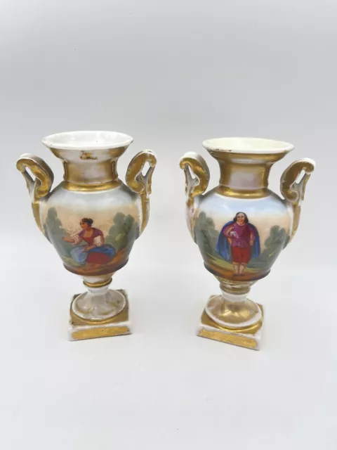 Paire De Vases En Porcelaine XIX