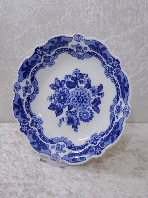 DDR Porzellan Design Wallendorf Schale Vintage Echt Kobalt Blaue Blumen - 28 cm