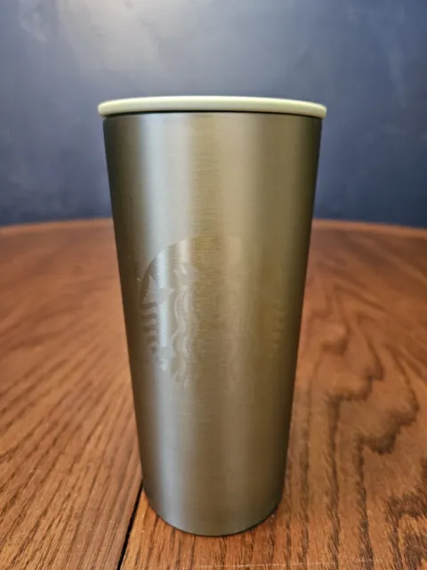 Starbucks Mint Green Siren Recycled Plastic Lid 12oz Stainless Steel Tumbler