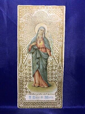 Santino Holy Card Sagrado Corazón Por Maria Fina ‘ 800