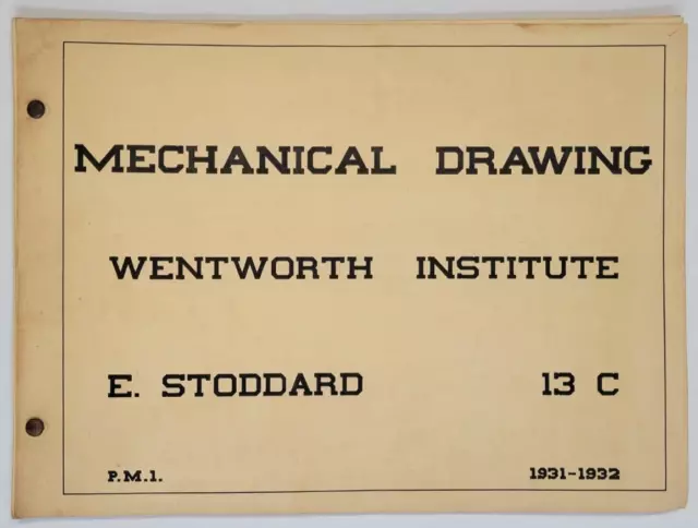 Réplica de Plano de Colección Dibujo Mecánico GOWORTH INSTITUTE? Stoddard BOSTON