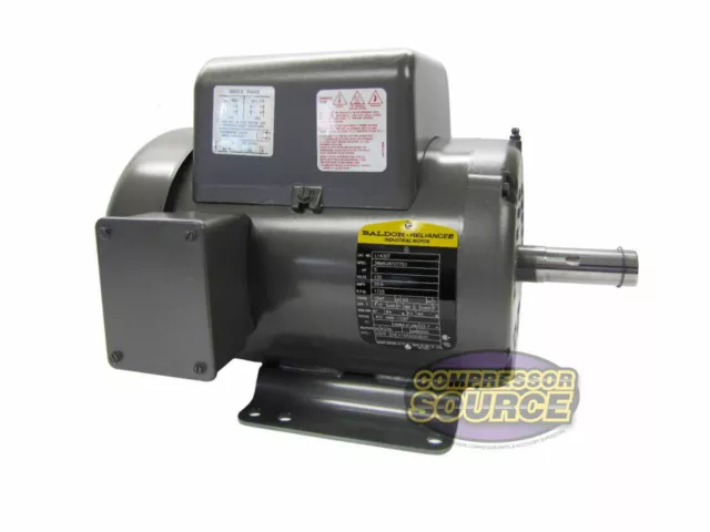 5 HP Single Phase Baldor Electric Compressor Motor 184T Frame # L1430T 230 Volt