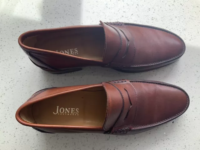 Jones Boot Maker Brown Leather Penny Loafers Formal All Leather Shoes UK6 VGC.