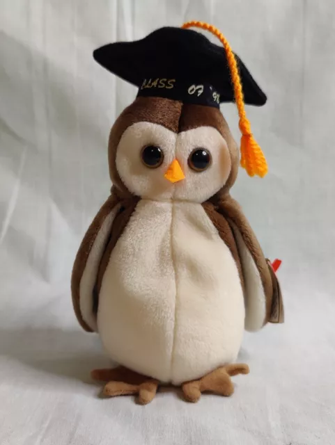 Ty Beanie Baby Wise The Graduation Owl Class Of 98  1998 Retired FAST Shipping
