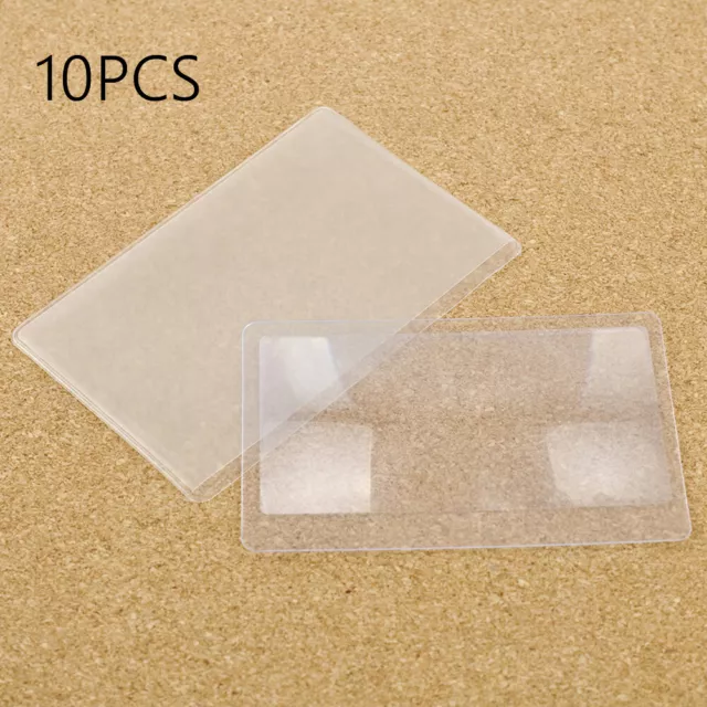 10 PCS Credit Card 3 X Magnifier Magnification Magnifying Fresnel LENS