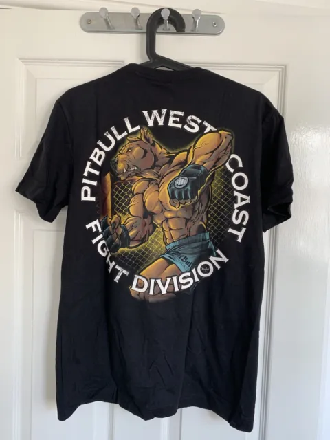 Black Pitbull WESTCOAST Fight Division T-Shirt in size S