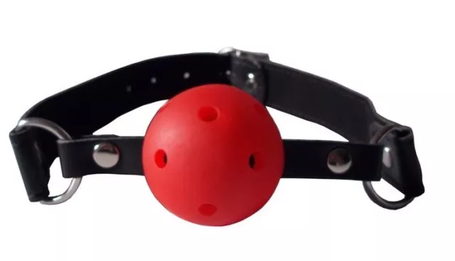 Bondage Ball bavaglio bocca 45 mm rosso bavaglio bocca con fori respiratori sesso