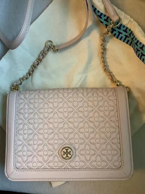 Tory Burch Fleming Quilted Chain Shoulder Bag Pink