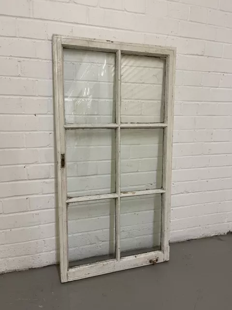 Reclaimed Old Georgian 6 Panel Wooden Window 575 x 1095mm