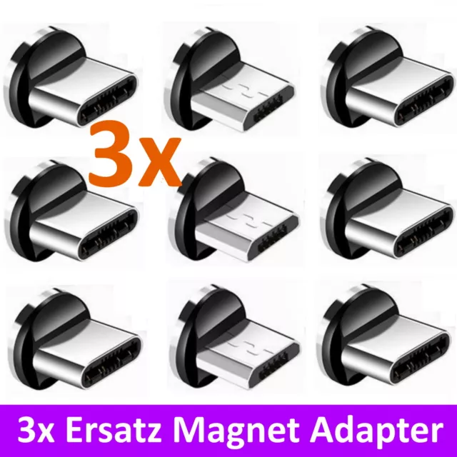 Ersatz Magnet Adapter Stecker TYP-C Micro USB Samsung Ladekabel Huawei Xiaomi GU