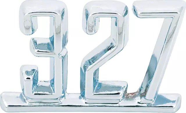 OER "327" Front Fender Emblem 1965-1967 Nova Camaro Corvette Impala Chevelle