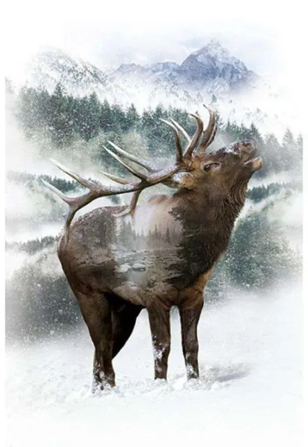 Call Of The Wild By Hoffman Fabrics - Buckskin Elk Panel  #U5018-102
