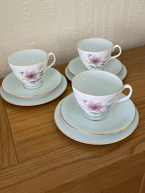 Vintage Royal Albert Elfin China Tea Trios 3 cups 3 Saucers 3 plates Excellent.