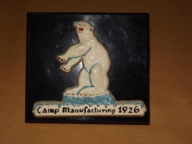 Vintge Company Logging Town 1926 Camp Manufacturing Franklin Va Bear Plaque Sign