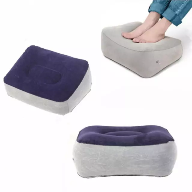 Soft Foot Rest Pillow Inflatable Folding Air Pillow Cushion Travel Relaxing Feet