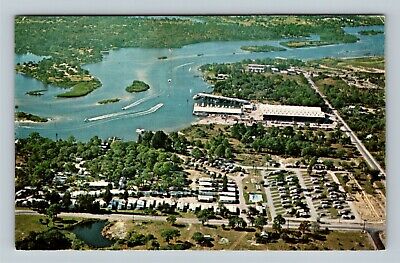 Tarpon Springs FL Linger Longer Travel Resort Aerial Florida Vintage Postcard