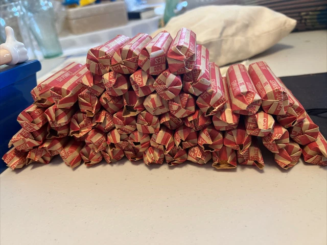 LINCOLN WHEAT CENT ROLLS 1909-1958-50 coins US COINS PENNY