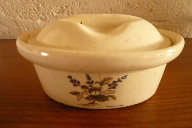 2 RAMEQUINS PORCELAINE PILLIVUYT Décor FEUILLES 7,8 cm
