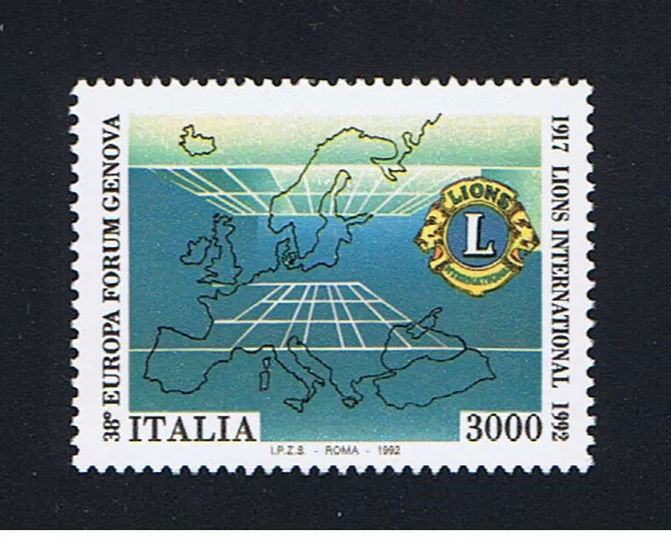 ITALIA 1 FRANCOBOLLO EUROPA FORUM GENOVA 1992 nuovo**