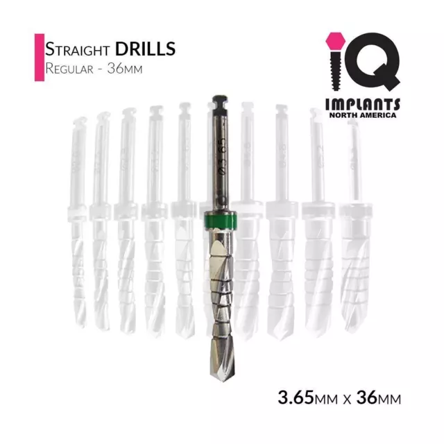 IQ USA Straight Drill Regular, External or Internal Irrigation 3.65mmD x 36mmL