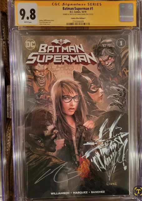 Batman Superman #1 | John Giang Trade Dress CGC SS 9.8 SIGNED w/ BAT WHO LAUGHS