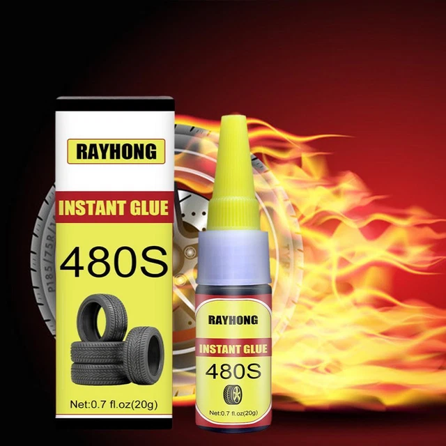 20 ml reparación de neumáticos de automóvil pegamento negro fuerte motocicleta neumático pinchado rueda automática S9K8