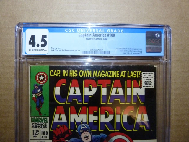 Marvel Comics *CAPTAIN AMERICA #100* 1968 CGC Graded 4.5 1st Solo Title 2