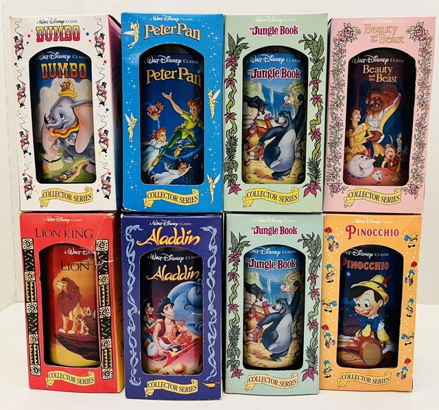 8 VINTAGE PLASTIC Walt Disney Burger King Collector Series Cups (1994