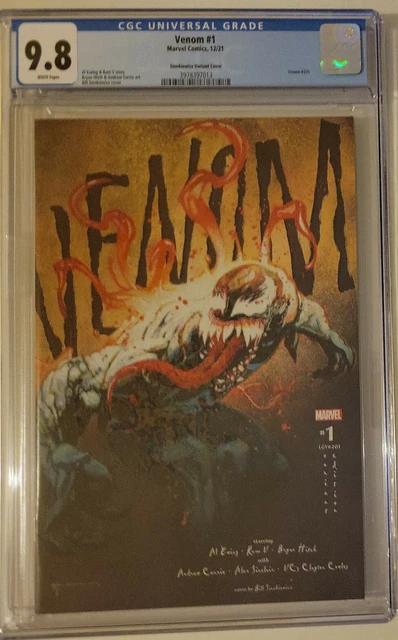 Venom 1 Cgc 9.8 Bill Sienkiewicz Incentice Variant Marvel Comics Vol 5