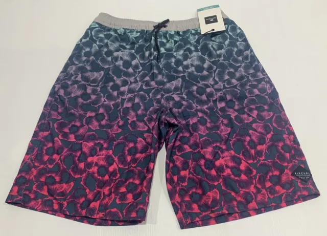 Boys Size S (10) Long RIP CURL Floral Pink Swim Board Shorts *NEW* RRP $49.99