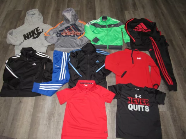 UNDER ARMOUR NIKE ADIDAS Boys Sz 5 Athletic Lot Pants Hoodies Shirts Jackets EUC 2