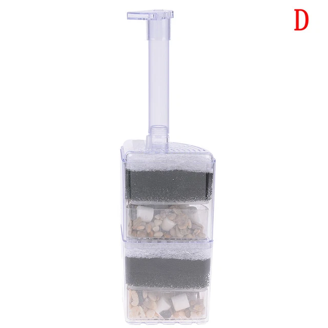 Fish Tank Aquarium Pump Air Driven Bio Corner Filter Sponge Fry Betta nano✔@s Ht