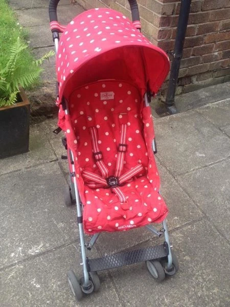 MACLAREN CATH KIDSTON Buggy Red Spot Pushchair Footmuff Raincover