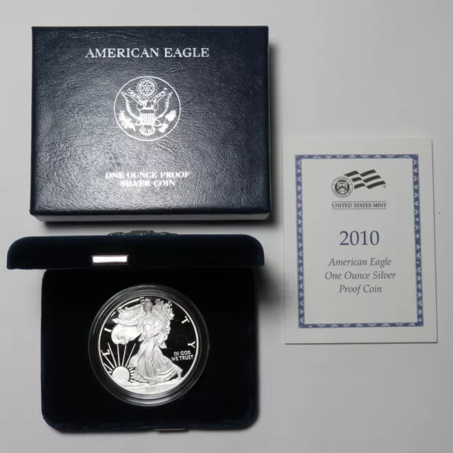 2010-W Proof American Silver Eagle w/ Box & COA