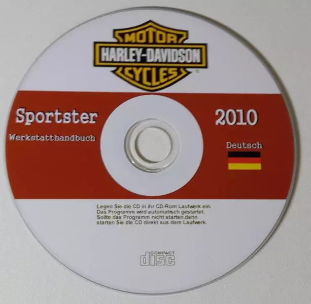 Harley Davidson Sportster 2010 Werkstatthandbuch Reparaturanleitung CD Deutsch