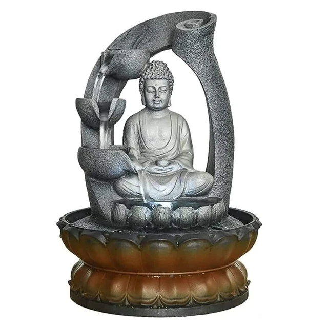 Fontaine de Table Bouddha Cascade Fengshui MéDitation Zen DéCoration de Fon2228