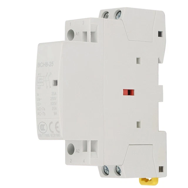 Contacteur 25A AC1 4P (2P+2R) 1NO/1NC Bobine 48V 50/60Hz - Fiable Et Économe
