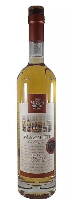 2 Grappa MOSCATO MAZZETTI D'ALTAVILLA Srl Collezione Invecchiata cl.70 5% SCONTO