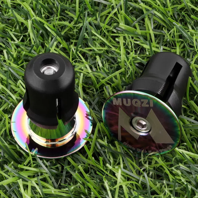 2pcs Bar End Stoppers Handle Bar Plugs Cover for MTB Road Bike (Color)